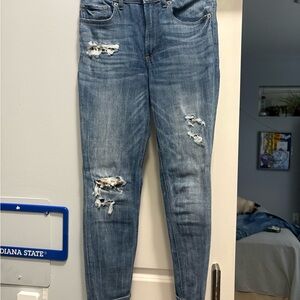 Express High Rise Dark Blue Jeans